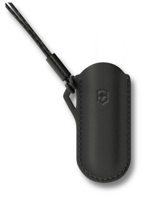 Кожен калъф с текстилна верижка Victorinox Dark Illusion