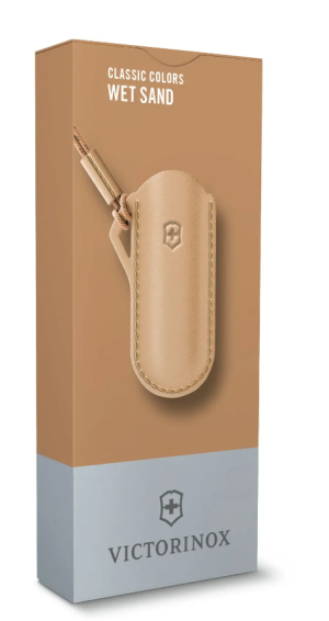 Кожен калъф с текстилна верижка Wet Sand