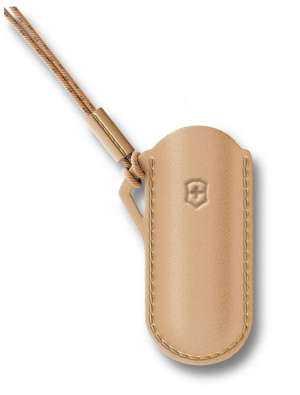 Кожен калъф с текстилна верижка Wet Sand